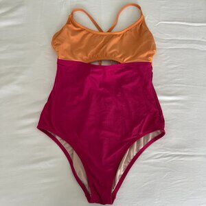 Kona Sol Color Block Cutout One Piece